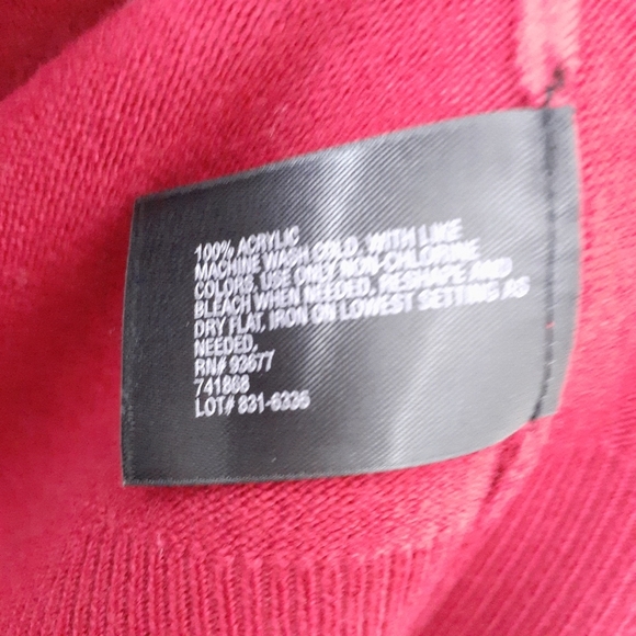 NWOT East 5th Cardigan M Button Front Maroon 853 - Picture 6 of 6